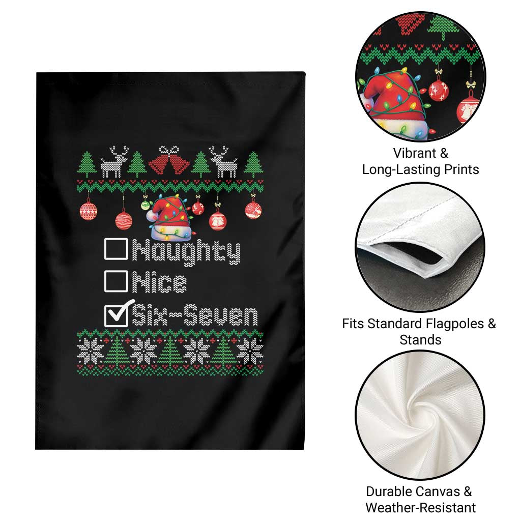 Funny 67 Christmas Checklist Garden Flag Naughty Nice Six Seven Meme Holiday TS02 Print Your Wear