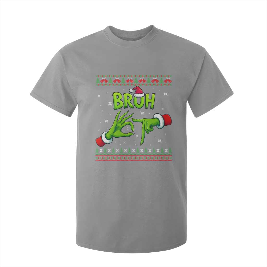 Christmas Bruh 67 Green Hands Meme T Shirt For Kid Funny Six Seven Meme Holiday Ugly Sweater TS02 Sport Gray Print Your Wear