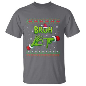 Christmas Bruh 67 Green Hands Meme T Shirt Funny Six Seven Meme Holiday Ugly Sweater TS02 Charcoal Print Your Wear