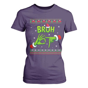 Christmas Bruh 67 Green Hands Meme T Shirt For Women Funny Six Seven Meme Holiday Ugly Sweater TS02 Purple Print Your Wear