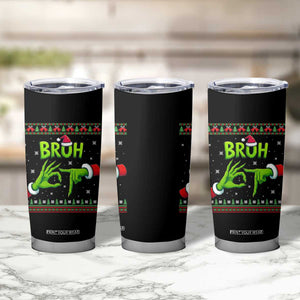 Christmas Bruh 67 Green Hands Meme Tumbler Cup Funny Six Seven Meme Holiday Ugly Sweater TS02 Print Your Wear