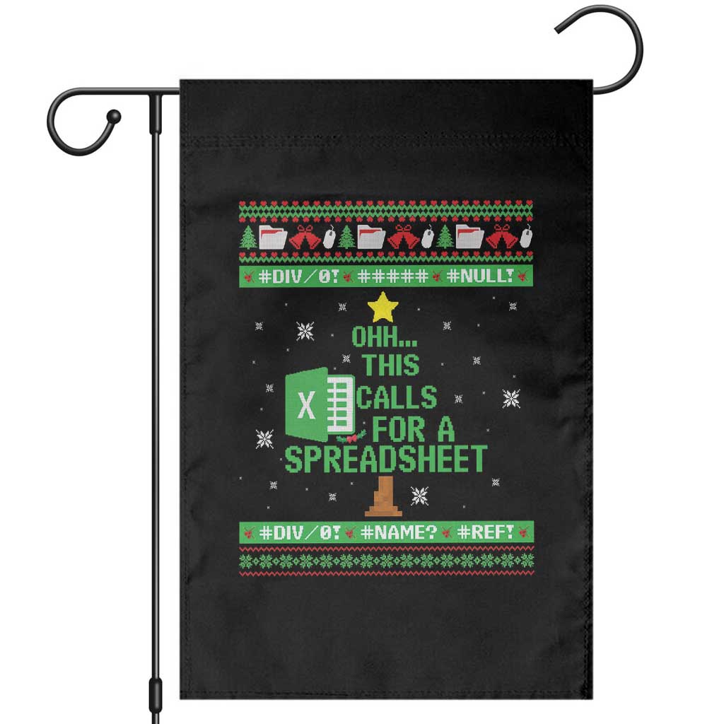 Funny Excel Christmas Tree Garden Flag This Calls for a Spreadsheet Xmas DIV0 Errors TS02 Black Print Your Wear