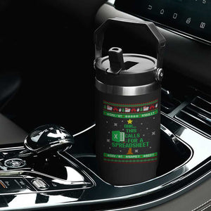 Funny Excel Christmas Tree Flip Straw Tumbler This Calls for a Spreadsheet Xmas DIV0 Errors TS02 Print Your Wear