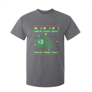 Funny Excel Christmas Tree T Shirt For Kid This Calls for a Spreadsheet Xmas DIV0 Errors TS02 Charcoal Print Your Wear