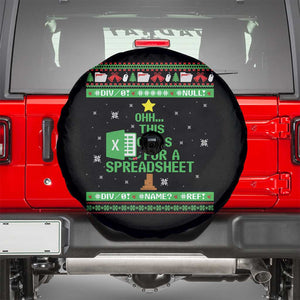 Funny Excel Christmas Tree Spare Tire Cover This Calls for a Spreadsheet Xmas DIV0 Errors TS02 Black Print Your Wear