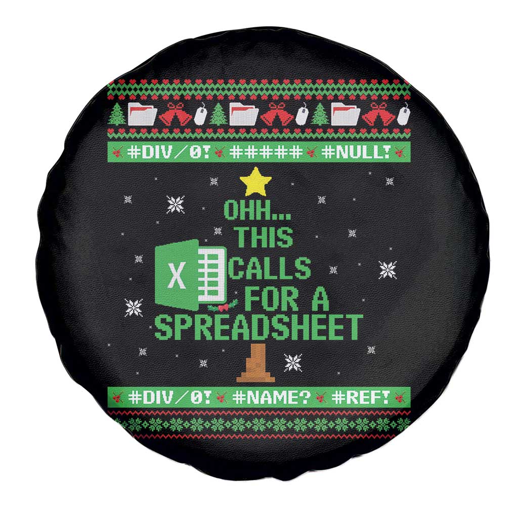 Funny Excel Christmas Tree Spare Tire Cover This Calls for a Spreadsheet Xmas DIV0 Errors TS02 Print Your Wear