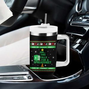 Funny Excel Christmas Tree Tumbler With Handle This Calls for a Spreadsheet Xmas DIV0 Errors TS02 Print Your Wear