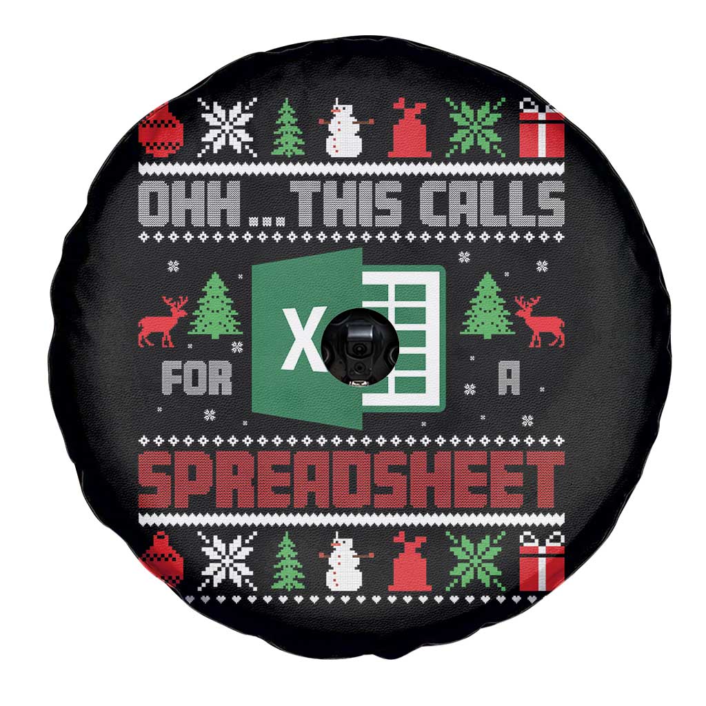 This Calls for a Spreadsheet Christmas Spare Tire Cover Funny Excel Xmas Gift for Data Nerds Accountants TS02 Print Your Wear