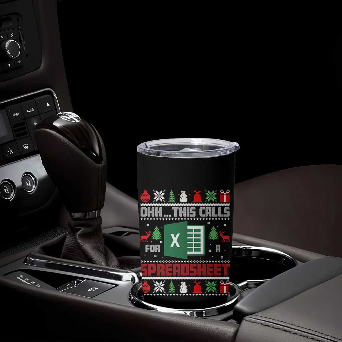 This Calls for a Spreadsheet Christmas Tumbler Cup Funny Excel Xmas Gift for Data Nerds Accountants TS02 Print Your Wear