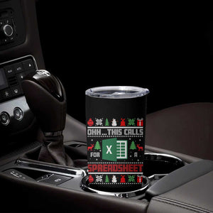 This Calls for a Spreadsheet Christmas Tumbler Cup Funny Excel Xmas Gift for Data Nerds Accountants TS02 Print Your Wear