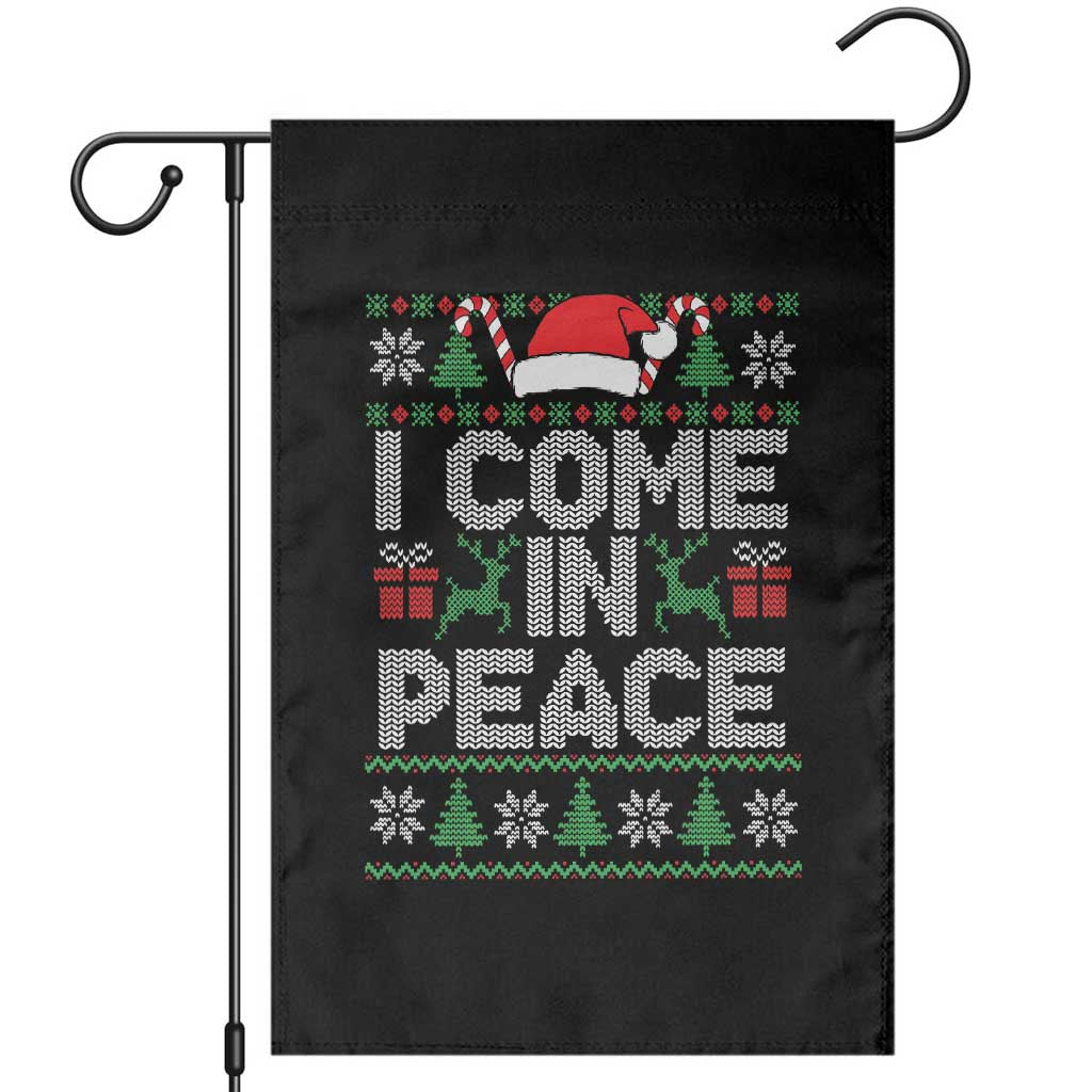 I Come In Peace Funny Christmas Matching Couple Garden Flag Offensive Adult Humor Festive Holiday TS02 Black Print Your Wear