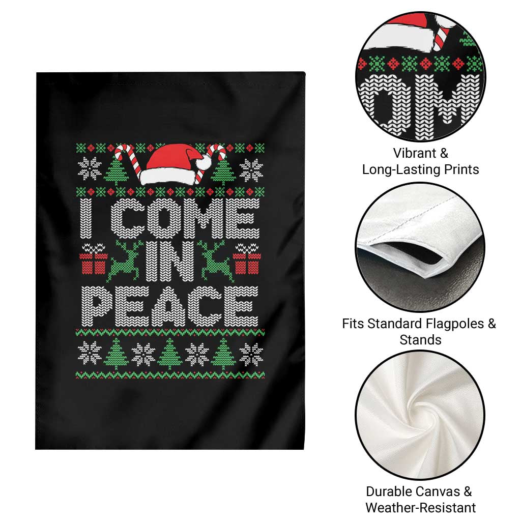 I Come In Peace Funny Christmas Matching Couple Garden Flag Offensive Adult Humor Festive Holiday TS02 Print Your Wear