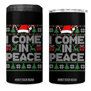 I Come In Peace Funny Christmas Matching Couple 4 in 1 Can Cooler Tumbler Offensive Adult Humor Festive Holiday TS02 One Size: 16 oz Black Print Your Wear