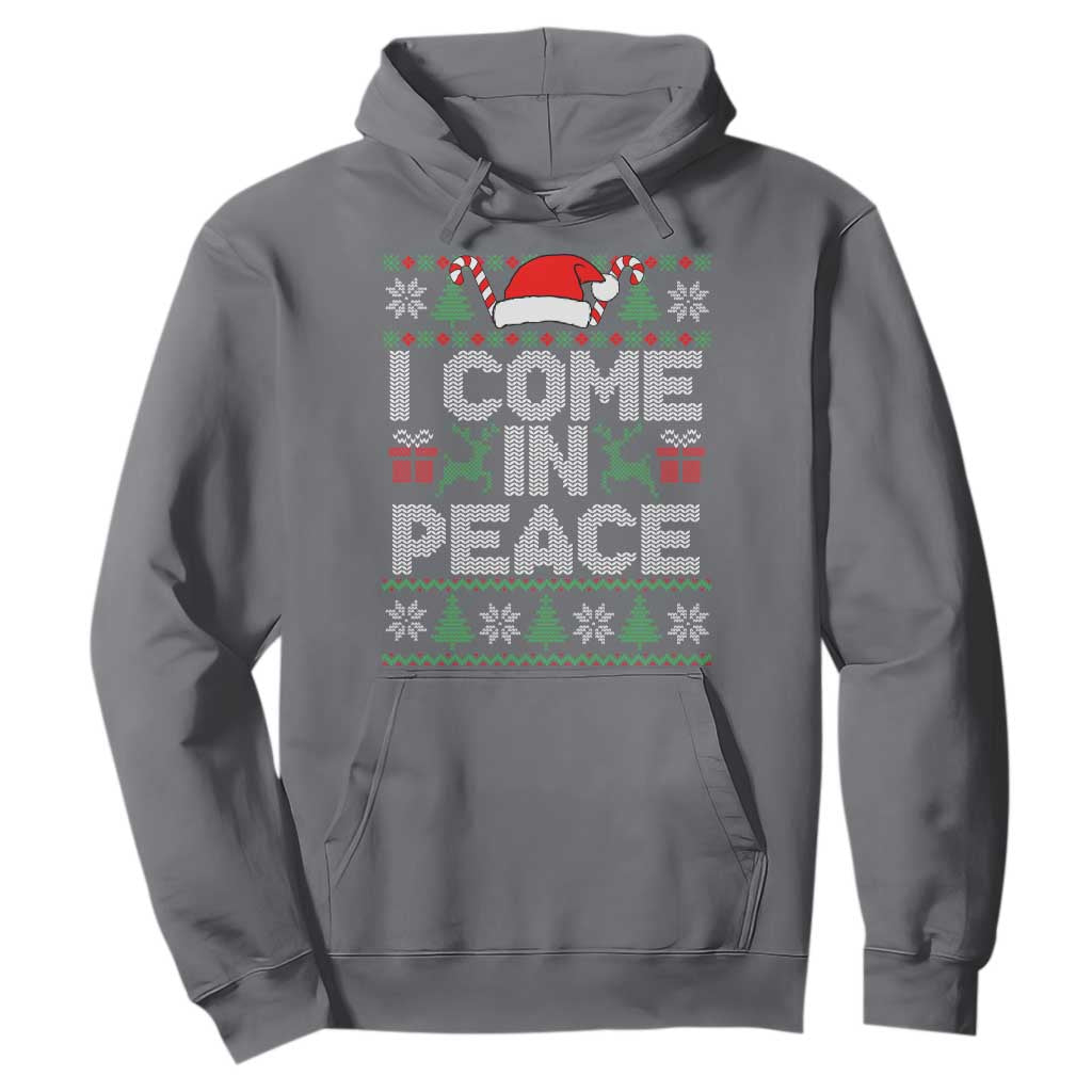 I Come In Peace Funny Christmas Matching Couple Hoodie Offensive Adult Humor Festive Holiday TS02 Charcoal Print Your Wear