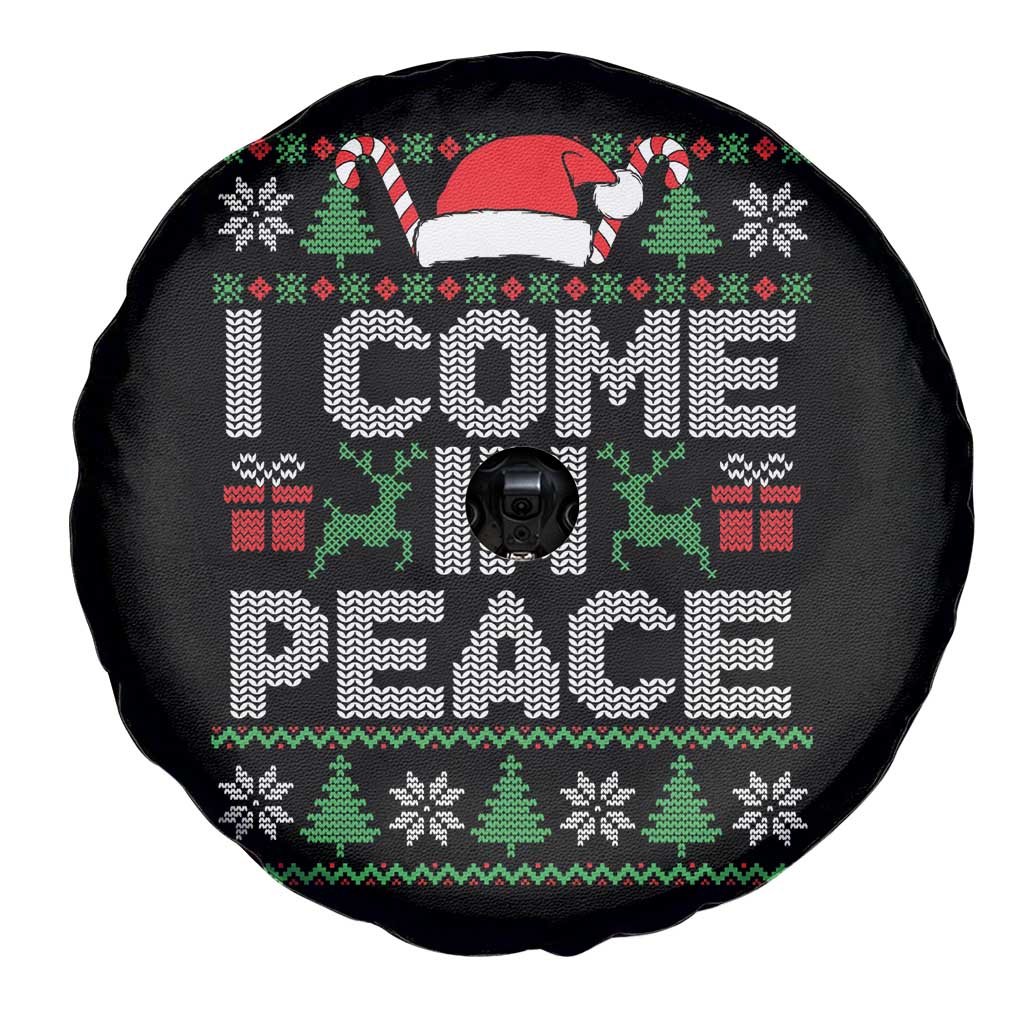 I Come In Peace Funny Christmas Matching Couple Spare Tire Cover Offensive Adult Humor Festive Holiday TS02 Print Your Wear