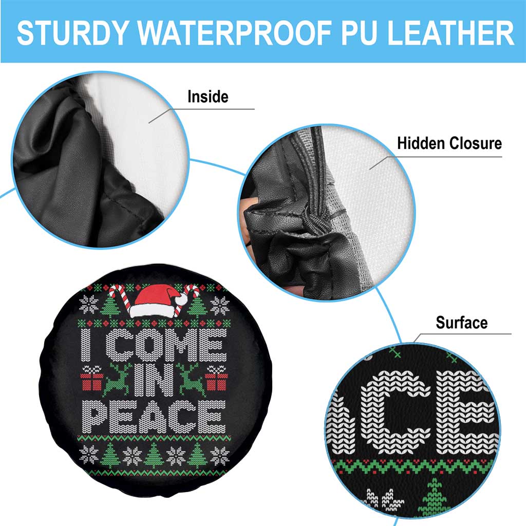 I Come In Peace Funny Christmas Matching Couple Spare Tire Cover Offensive Adult Humor Festive Holiday TS02 Print Your Wear