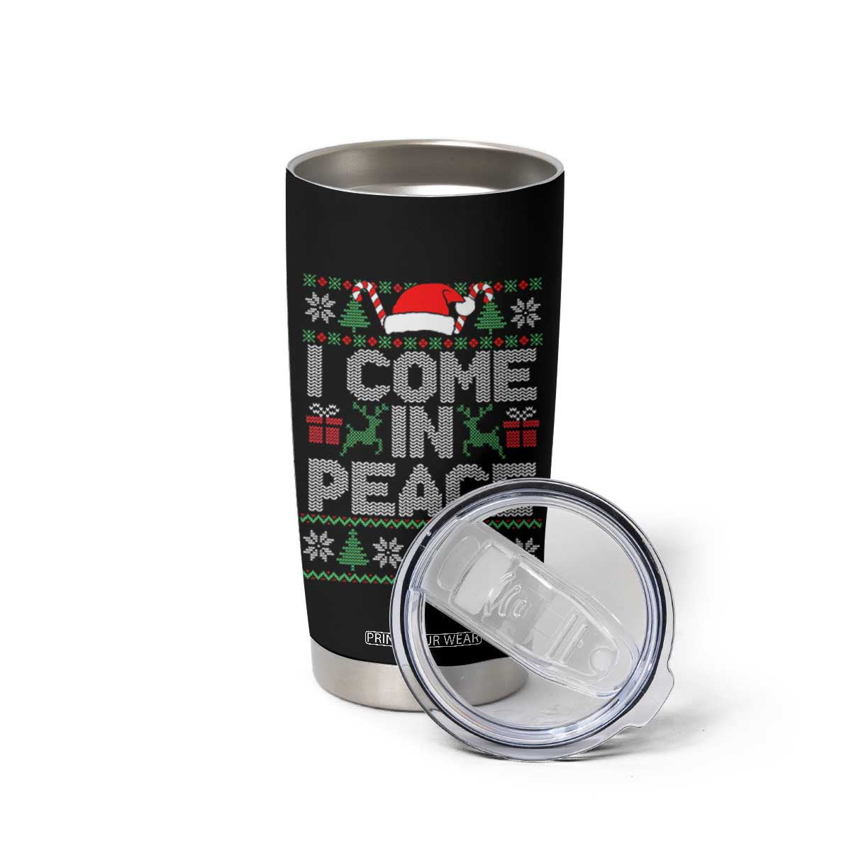 I Come In Peace Funny Christmas Matching Couple Tumbler Cup Offensive Adult Humor Festive Holiday TS02 Print Your Wear