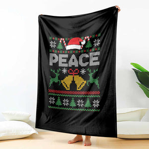 I am Peace Funny Christmas Matching Couple Throw Blanket Offensive Adult Humor Festive Holiday TS02 Print Your Wear