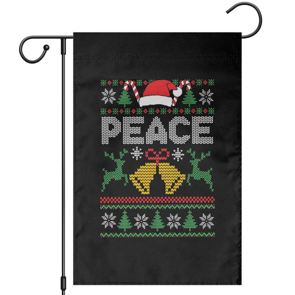 I am Peace Funny Christmas Matching Couple Garden Flag Offensive Adult Humor Festive Holiday TS02 Black Print Your Wear