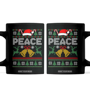 I am Peace Funny Christmas Matching Couple Coffee Mug Offensive Adult Humor Festive Holiday TS02 Black Print Your Wear