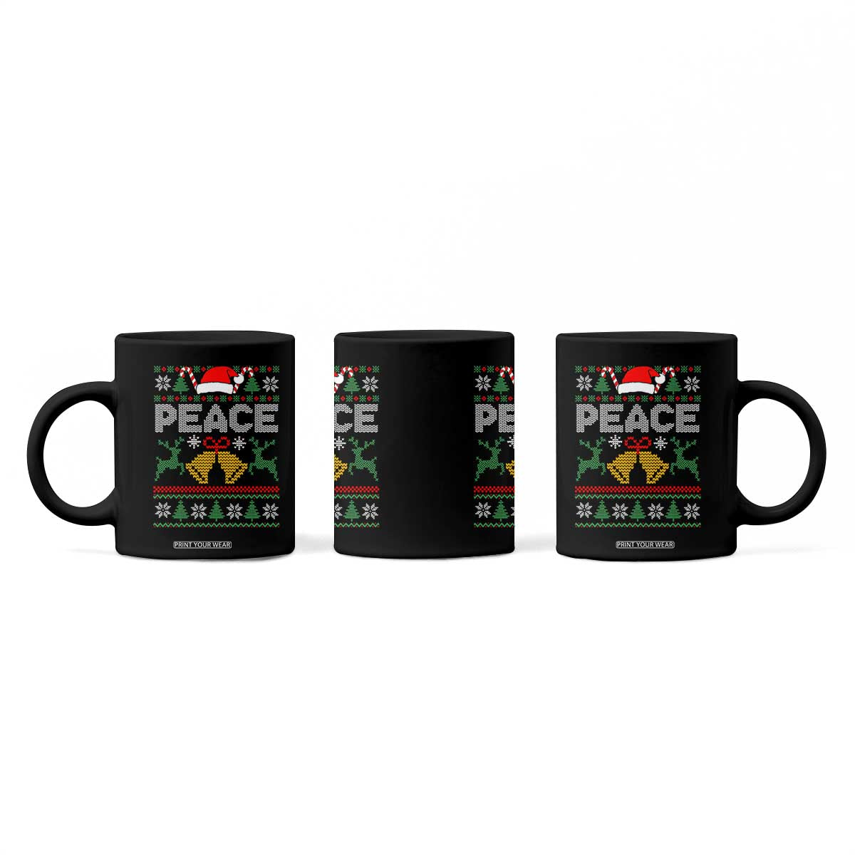 I am Peace Funny Christmas Matching Couple Coffee Mug Offensive Adult Humor Festive Holiday TS02 Print Your Wear