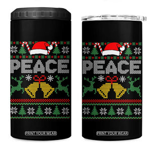 I am Peace Funny Christmas Matching Couple 4 in 1 Can Cooler Tumbler Offensive Adult Humor Festive Holiday TS02 One Size: 16 oz Black Print Your Wear