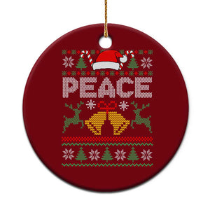 I am Peace Funny Christmas Matching Couple Ceramic Ornament Offensive Adult Humor Festive Holiday TS02 1pc Red Print Your Wear