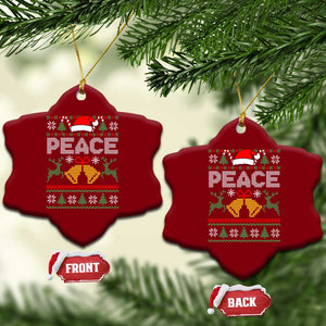 I am Peace Funny Christmas Matching Couple Ceramic Ornament Offensive Adult Humor Festive Holiday TS02 Print Your Wear