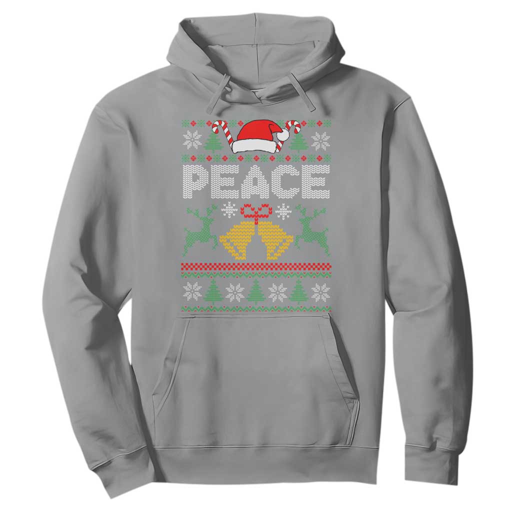 I am Peace Funny Christmas Matching Couple Hoodie Offensive Adult Humor Festive Holiday TS02 Sport Gray Print Your Wear