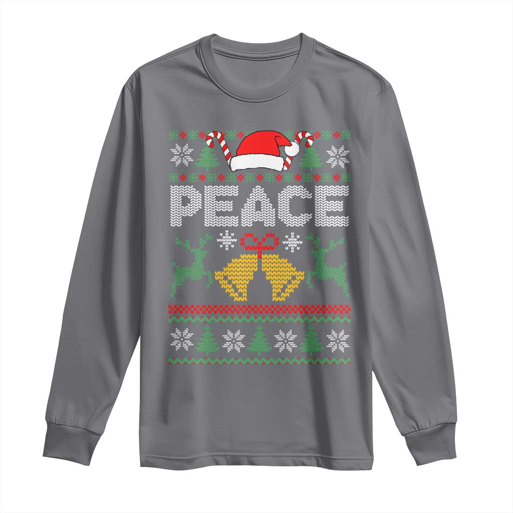 I am Peace Funny Christmas Matching Couple Long Sleeve Shirt Offensive Adult Humor Festive Holiday TS02 Charcoal Print Your Wear