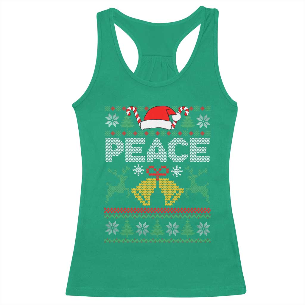 I am Peace Funny Christmas Matching Couple Racerback Tank Top Offensive Adult Humor Festive Holiday TS02 Irish Green Print Your Wear