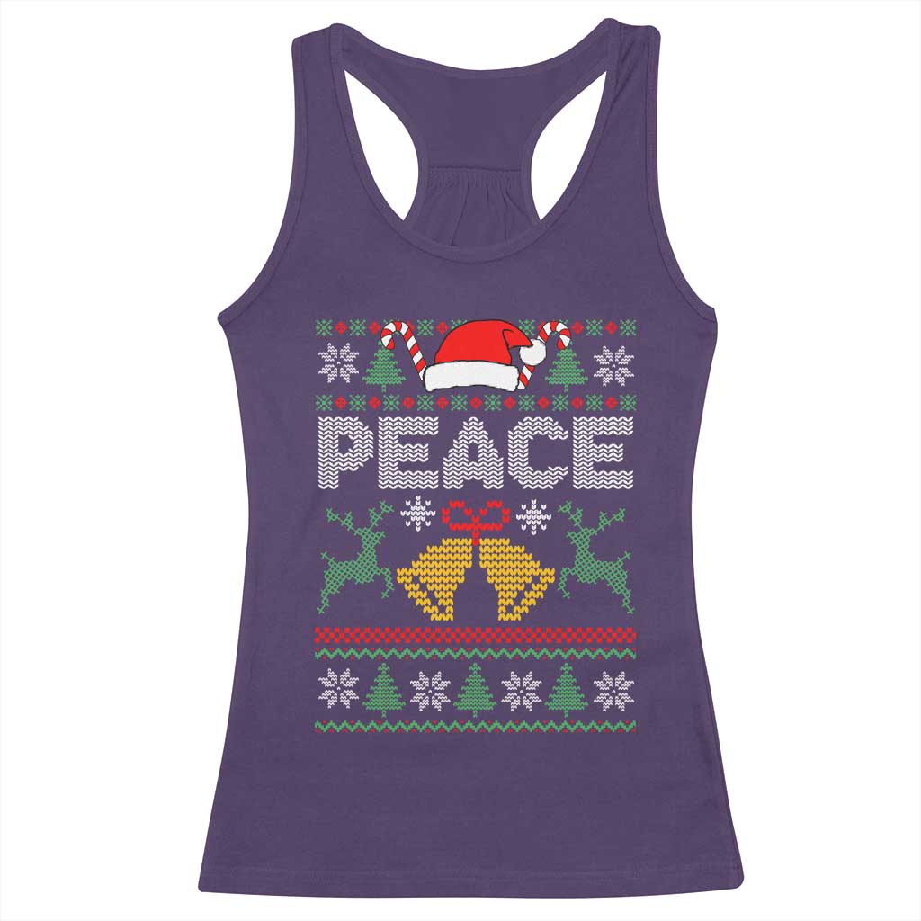 I am Peace Funny Christmas Matching Couple Racerback Tank Top Offensive Adult Humor Festive Holiday TS02 Purple Print Your Wear