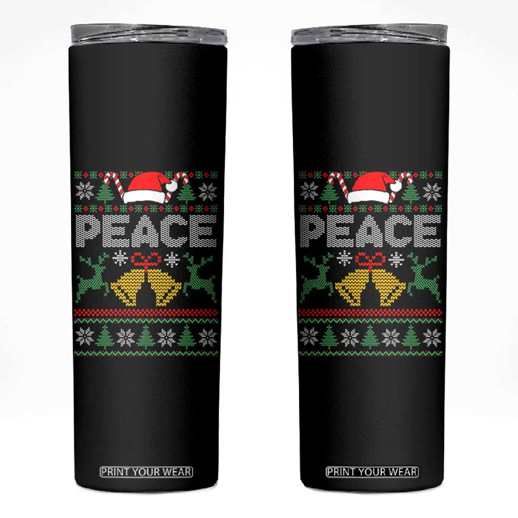 I am Peace Funny Christmas Matching Couple Skinny Tumbler Offensive Adult Humor Festive Holiday TS02 Black Print Your Wear