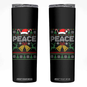 I am Peace Funny Christmas Matching Couple Skinny Tumbler Offensive Adult Humor Festive Holiday TS02 Black Print Your Wear