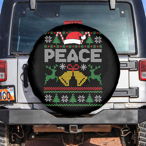 I am Peace Funny Christmas Matching Couple Spare Tire Cover Offensive Adult Humor Festive Holiday TS02 No hole Black Print Your Wear