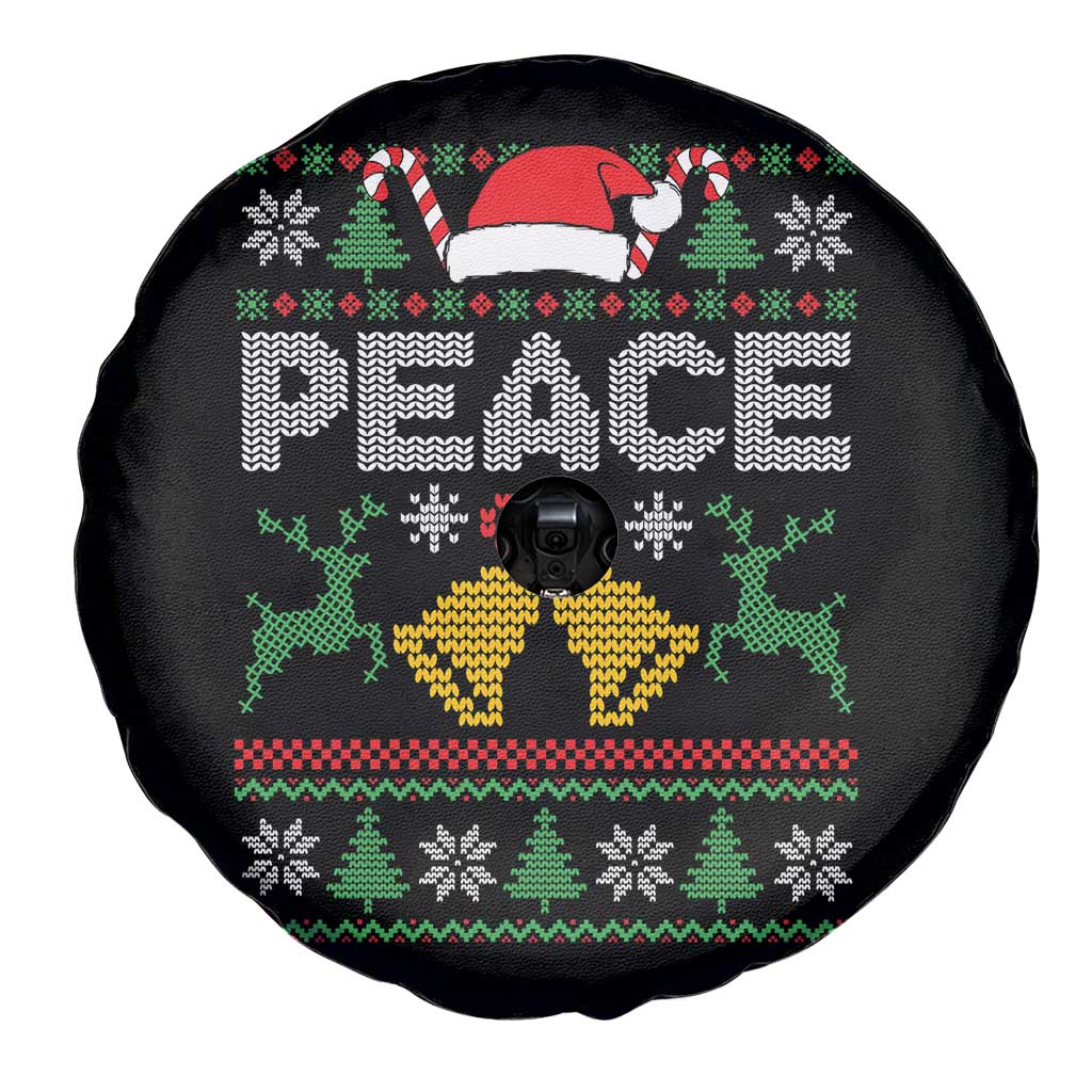 I am Peace Funny Christmas Matching Couple Spare Tire Cover Offensive Adult Humor Festive Holiday TS02 Print Your Wear