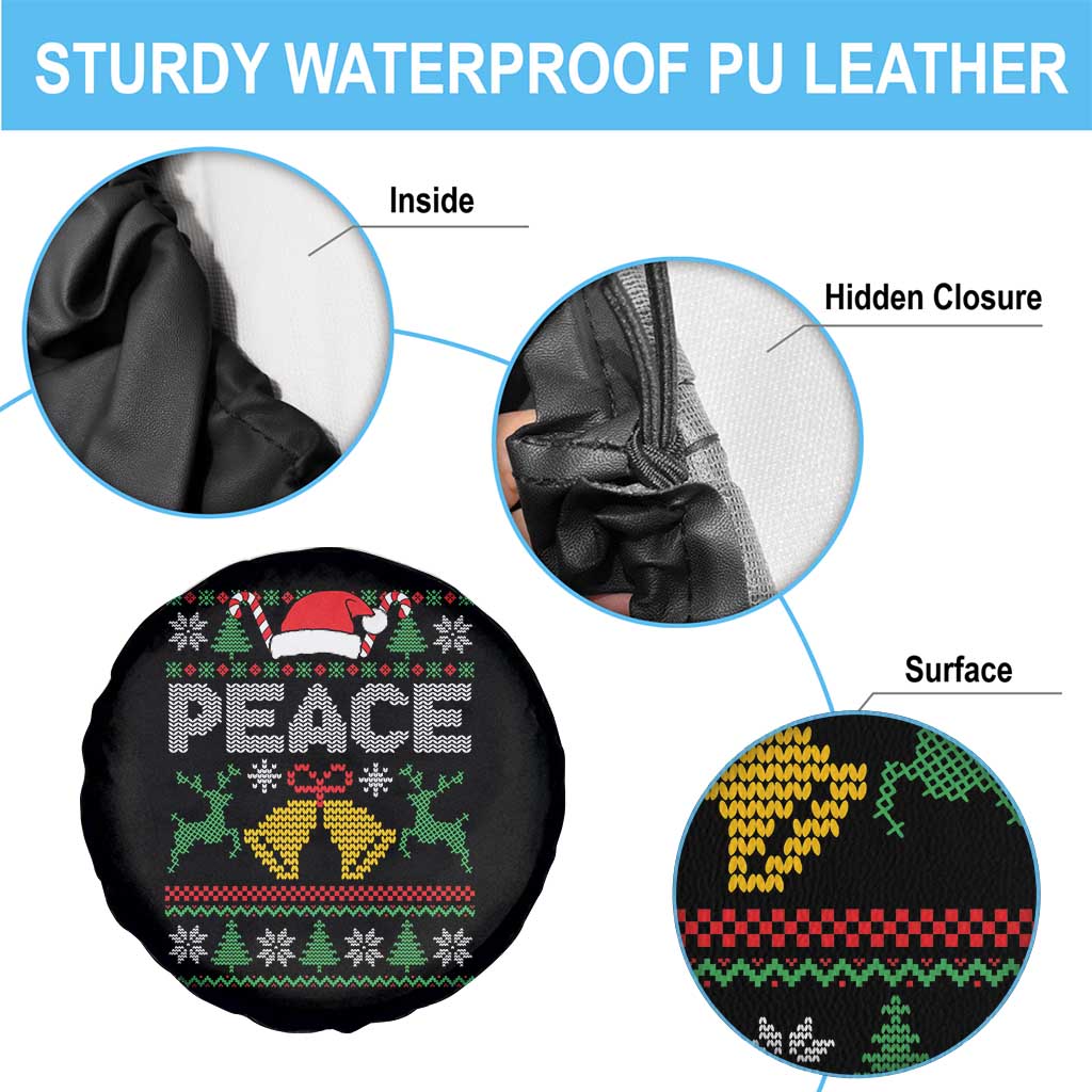 I am Peace Funny Christmas Matching Couple Spare Tire Cover Offensive Adult Humor Festive Holiday TS02 Print Your Wear