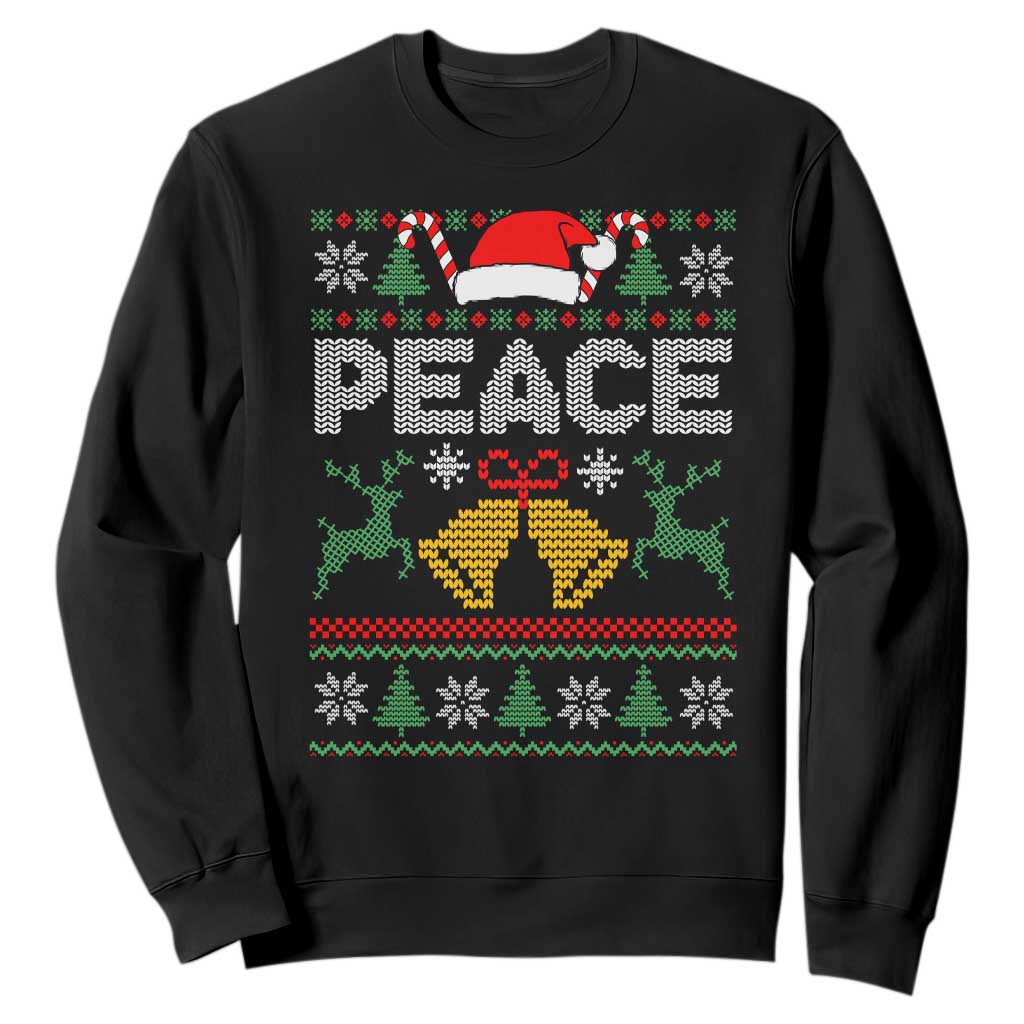 I am Peace Funny Christmas Matching Couple Sweatshirt Offensive Adult Humor Festive Holiday TS02 Black Print Your Wear