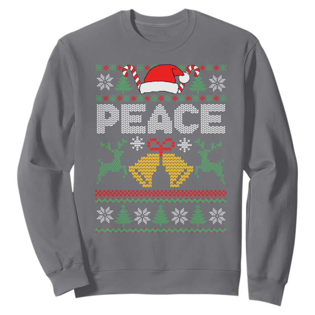 I am Peace Funny Christmas Matching Couple Sweatshirt Offensive Adult Humor Festive Holiday TS02 Charcoal Print Your Wear