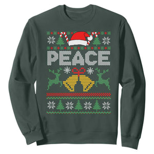 I am Peace Funny Christmas Matching Couple Sweatshirt Offensive Adult Humor Festive Holiday TS02 Dark Forest Green Print Your Wear