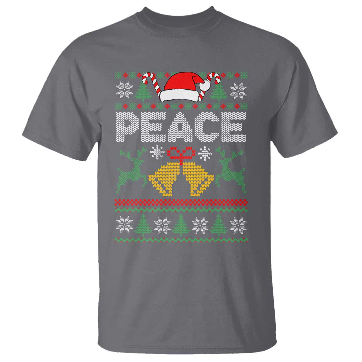 I am Peace Funny Christmas Matching Couple T Shirt Offensive Adult Humor Festive Holiday TS02 Charcoal Print Your Wear