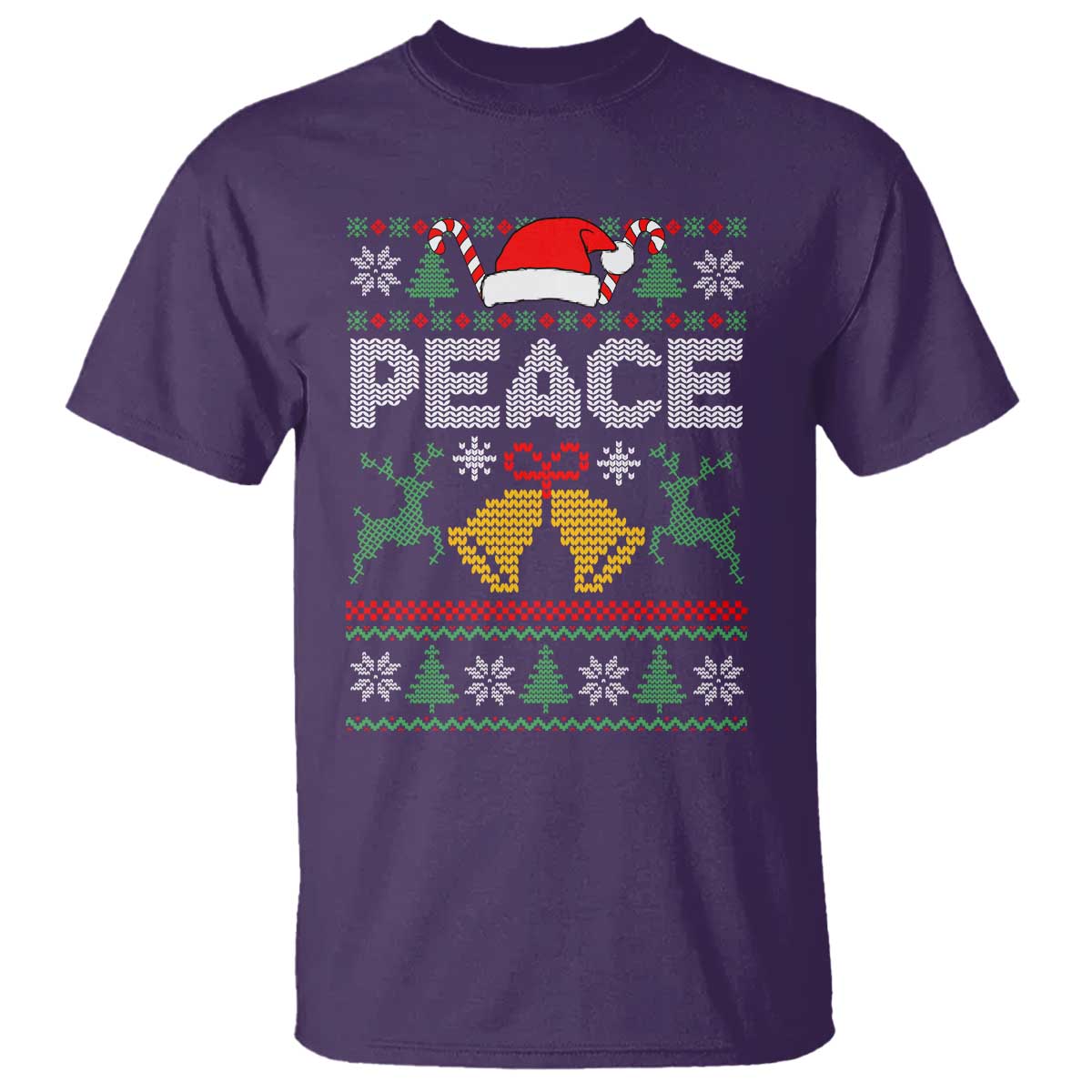 I am Peace Funny Christmas Matching Couple T Shirt Offensive Adult Humor Festive Holiday TS02 Purple Print Your Wear