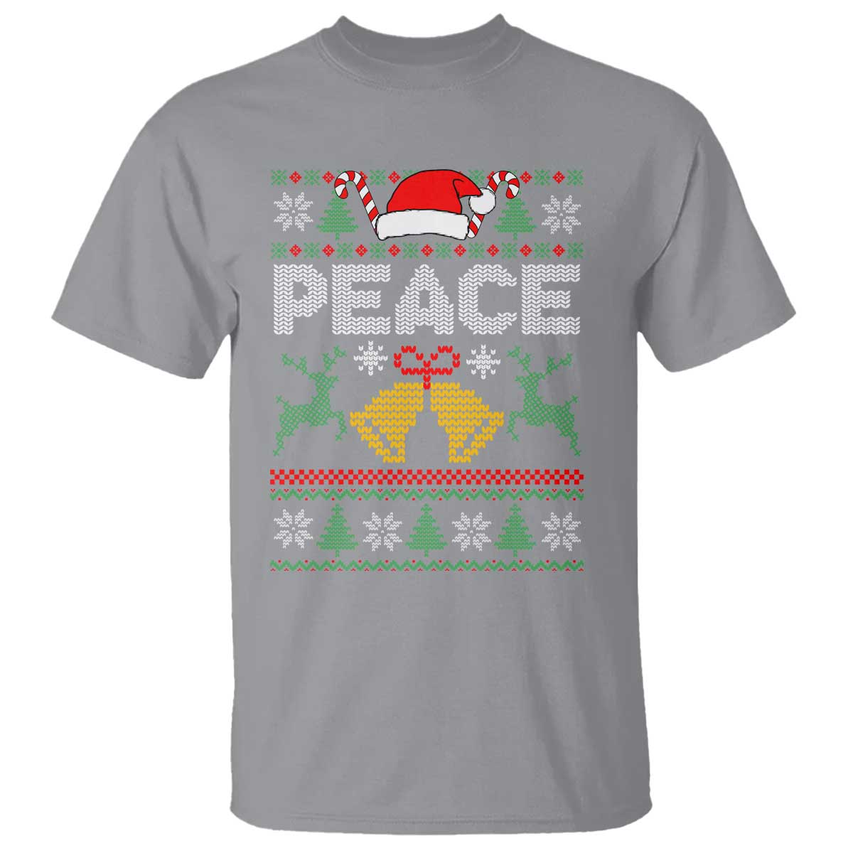 I am Peace Funny Christmas Matching Couple T Shirt Offensive Adult Humor Festive Holiday TS02 Sport Gray Print Your Wear