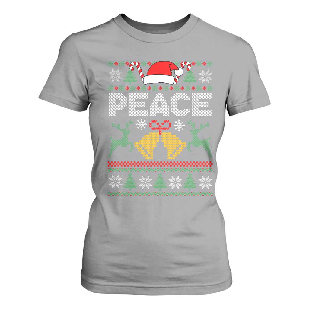 I am Peace Funny Christmas Matching Couple T Shirt For Women Offensive Adult Humor Festive Holiday TS02 Sport Gray Print Your Wear