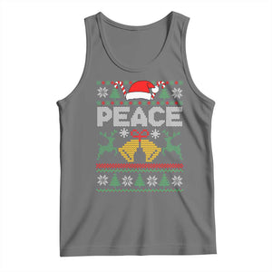 I am Peace Funny Christmas Matching Couple Tank Top Offensive Adult Humor Festive Holiday TS02 Black Heather Print Your Wear
