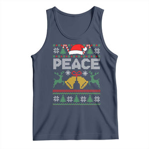 I am Peace Funny Christmas Matching Couple Tank Top Offensive Adult Humor Festive Holiday TS02 Navy Print Your Wear
