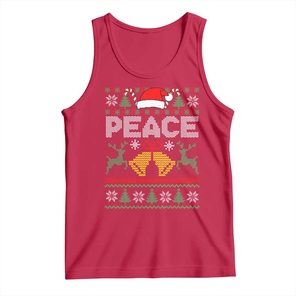 I am Peace Funny Christmas Matching Couple Tank Top Offensive Adult Humor Festive Holiday TS02 Red Print Your Wear