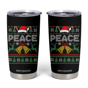 I am Peace Funny Christmas Matching Couple Tumbler Cup Offensive Adult Humor Festive Holiday TS02 Black Print Your Wear