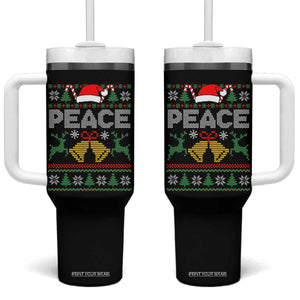 I am Peace Funny Christmas Matching Couple Tumbler With Handle Offensive Adult Humor Festive Holiday TS02 One Size: 40 oz Black Print Your Wear