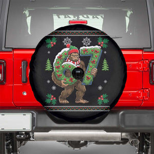 67 Meme Christmas Bigfoot Spare Tire Cover Funny Six Seven Wreath Sasquatch Holiday Gag Gift TS02 Black Print Your Wear